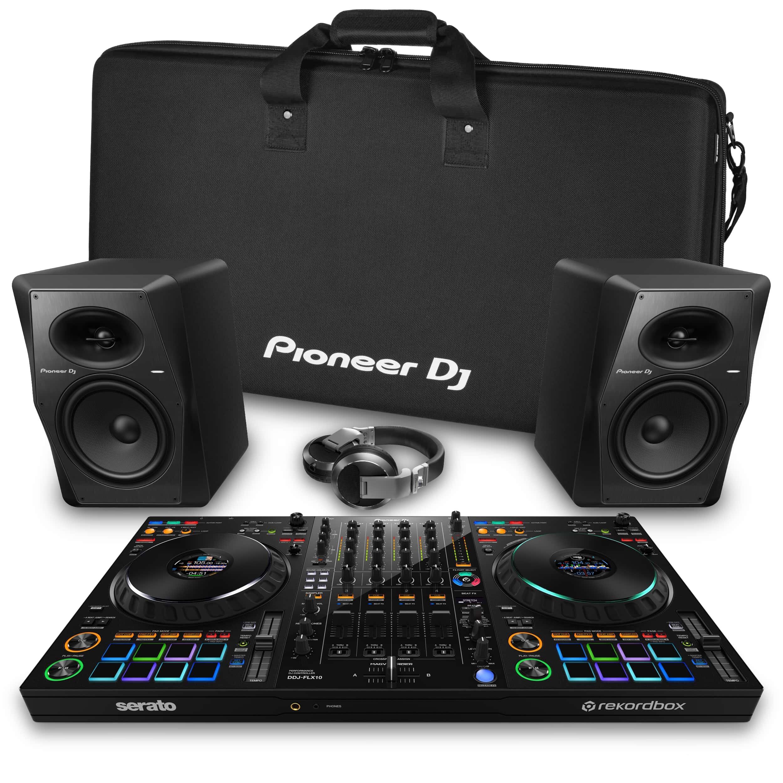 Pioneer DJ DDJ-FLX10 & VM-80 DJC Bag Bundle