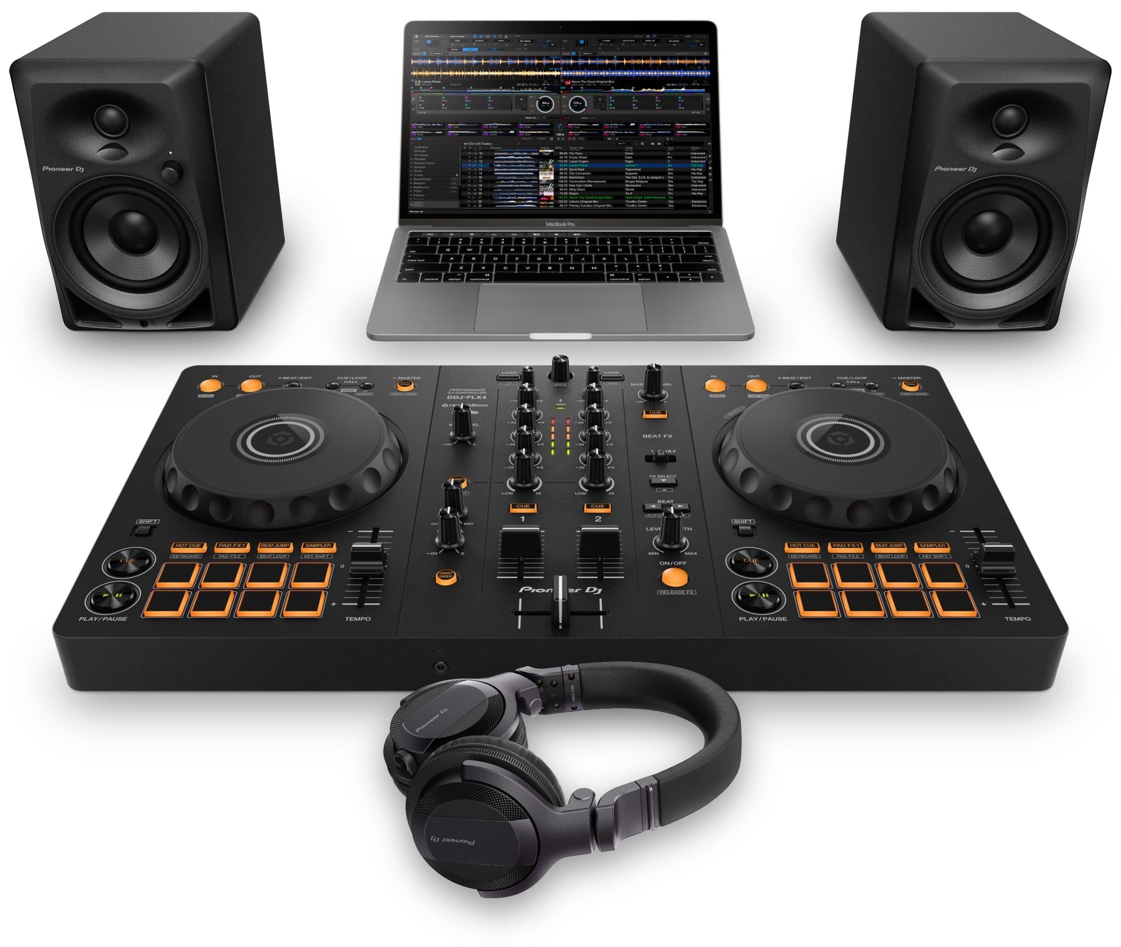 Pioneer DJ DDJ-FLX4 & DM-40D CUE1 Package