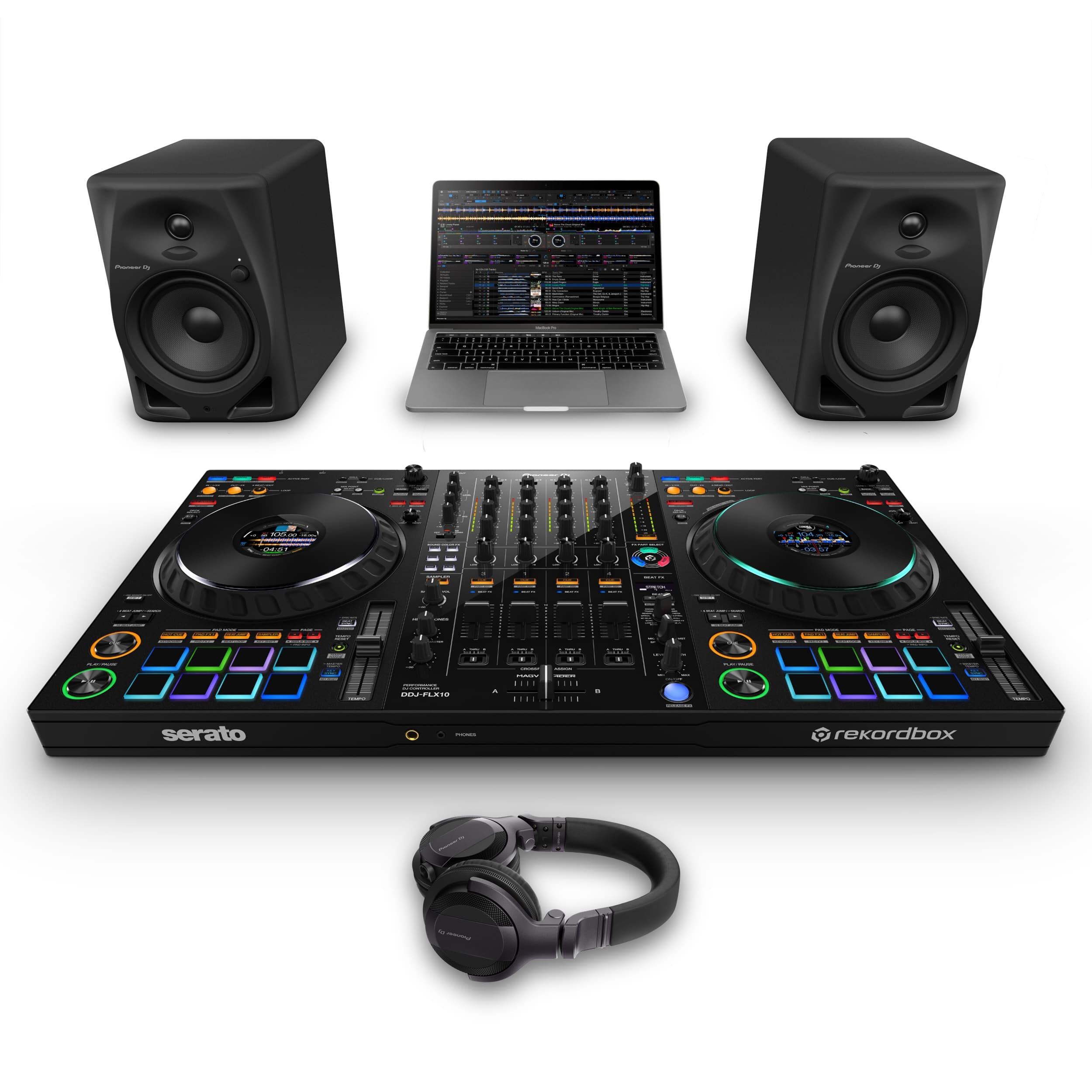 Pioneer DJ DDJ-FLX10 & DM-50D Bundle
