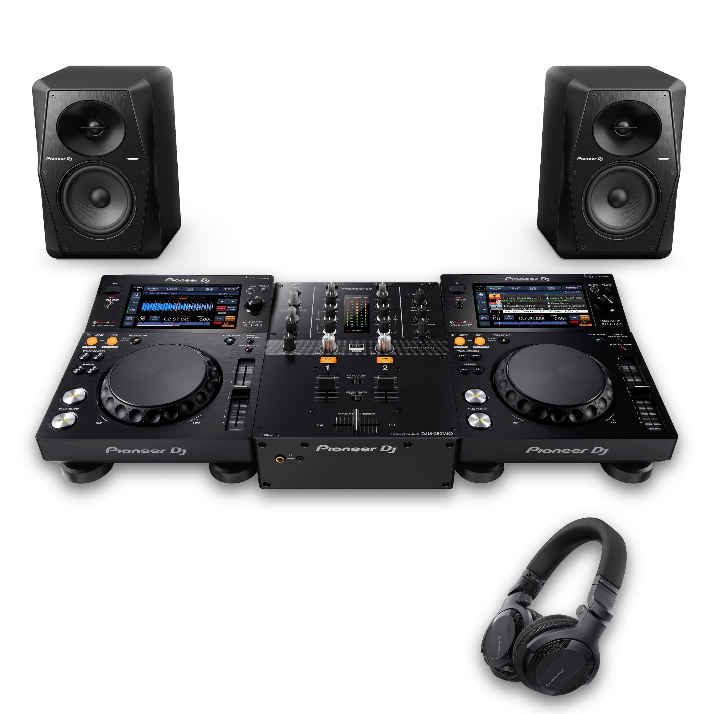 Pioneer DJ XDJ-700 & DJM-250MK2 VM-50 Bundle