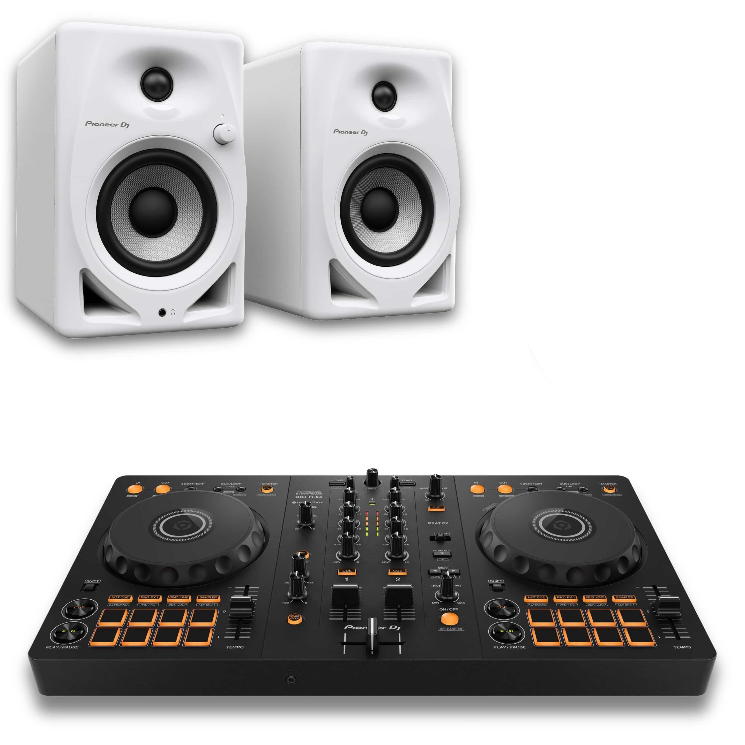 【美品です】Pioneer DJ DDJ-FLX4とDM-40D-W セット Pioneer DJ DDJ-FLX4 & DM-40D-W Pack