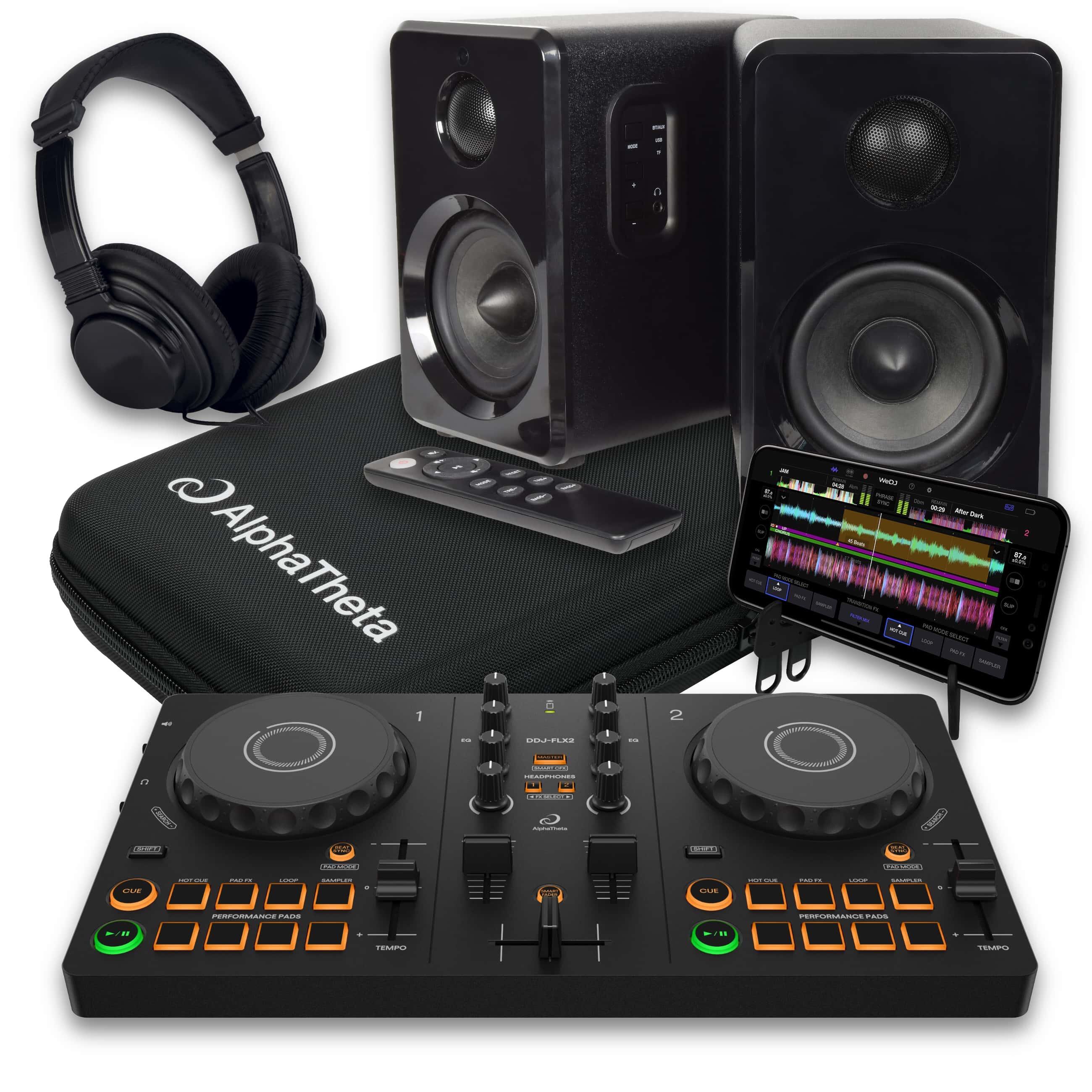 AlphaTheta DDJ-FLX2 Bluetooth Bedroom DJ Bag Bundle