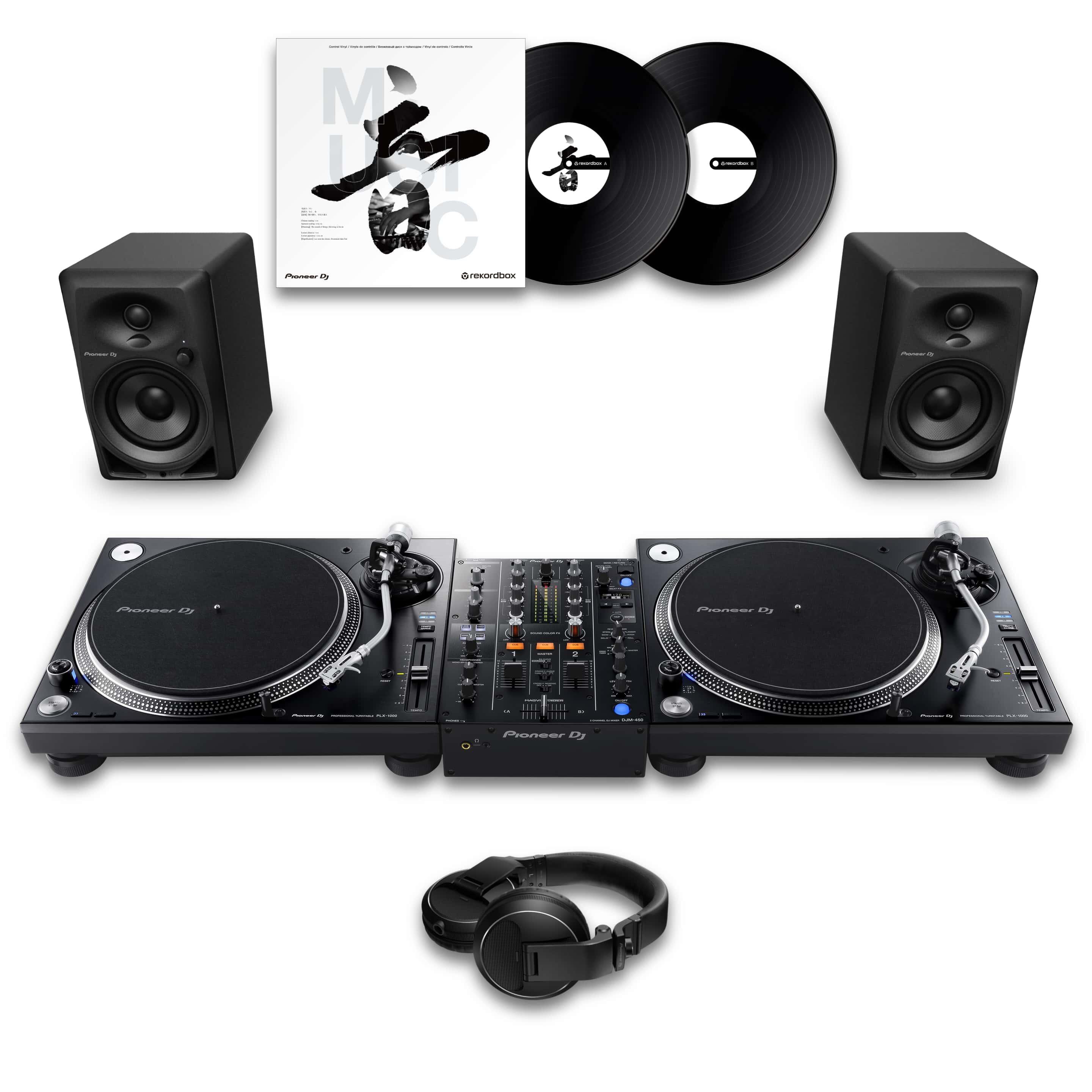 Pioneer DJ PLX-1000 & DJM-450 DM-40D Bundle