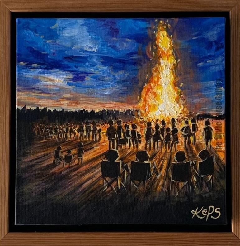 71 | Jubilee Beacon - Bowood House (Acrylic on canvas) Kathryn Peters-Smith - £125