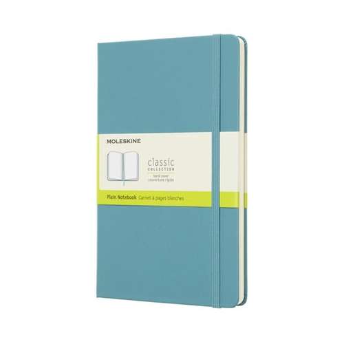 a reef blue turquoise hard cover Moleskine notebook