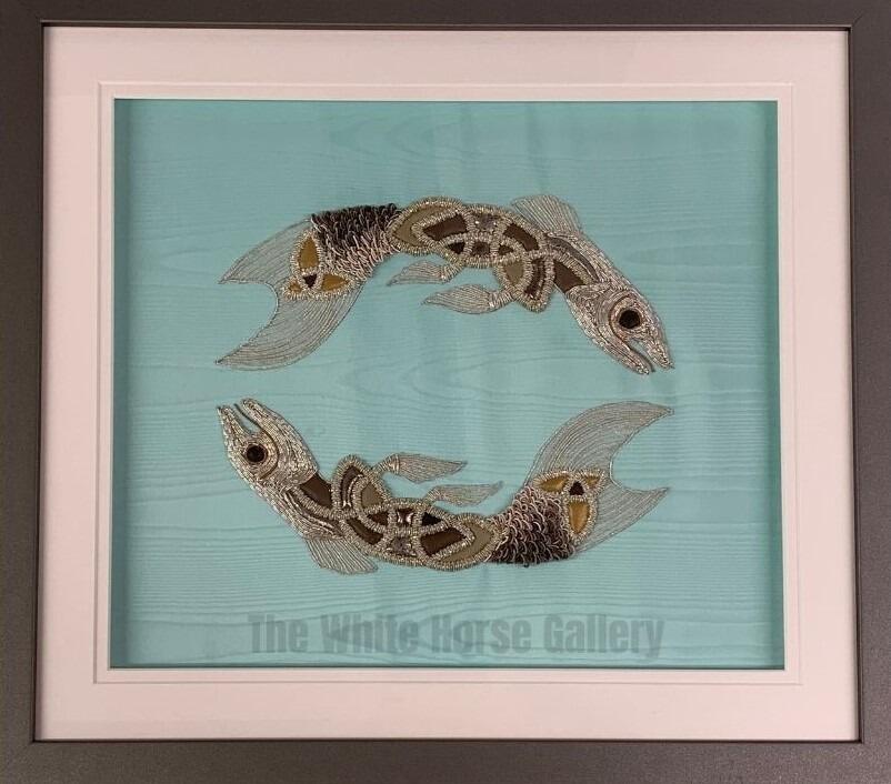 14 | Celtic Grilse (Goldwork on silk) Linda Wells - £650