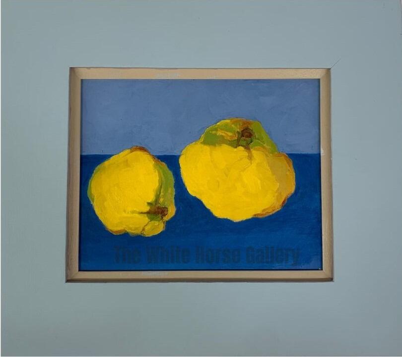 9 | Two Quinces (Oil on canvas board) Susan Thomson - £120 (SOLD)