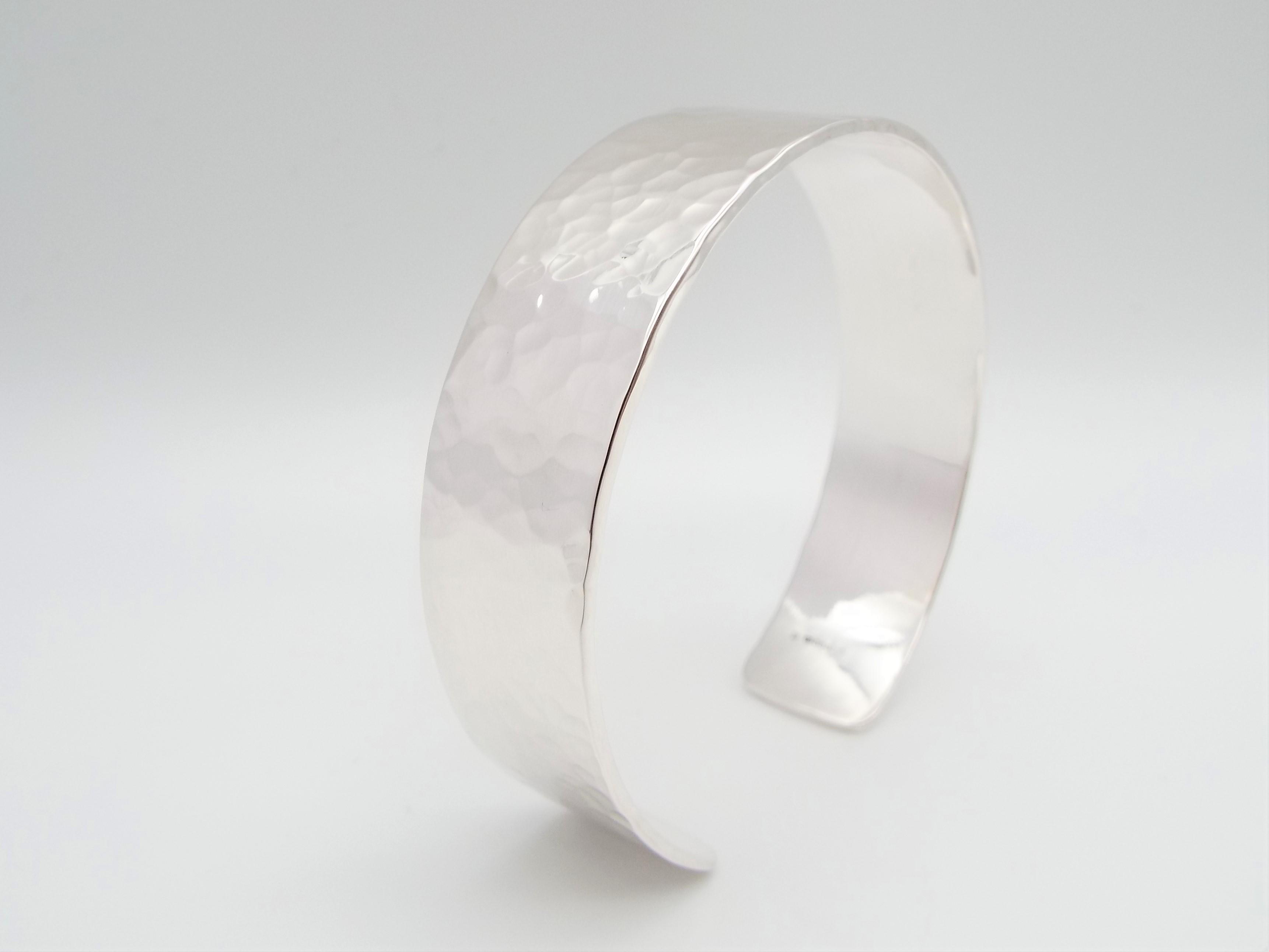 wide sterling silver cuff bracelet