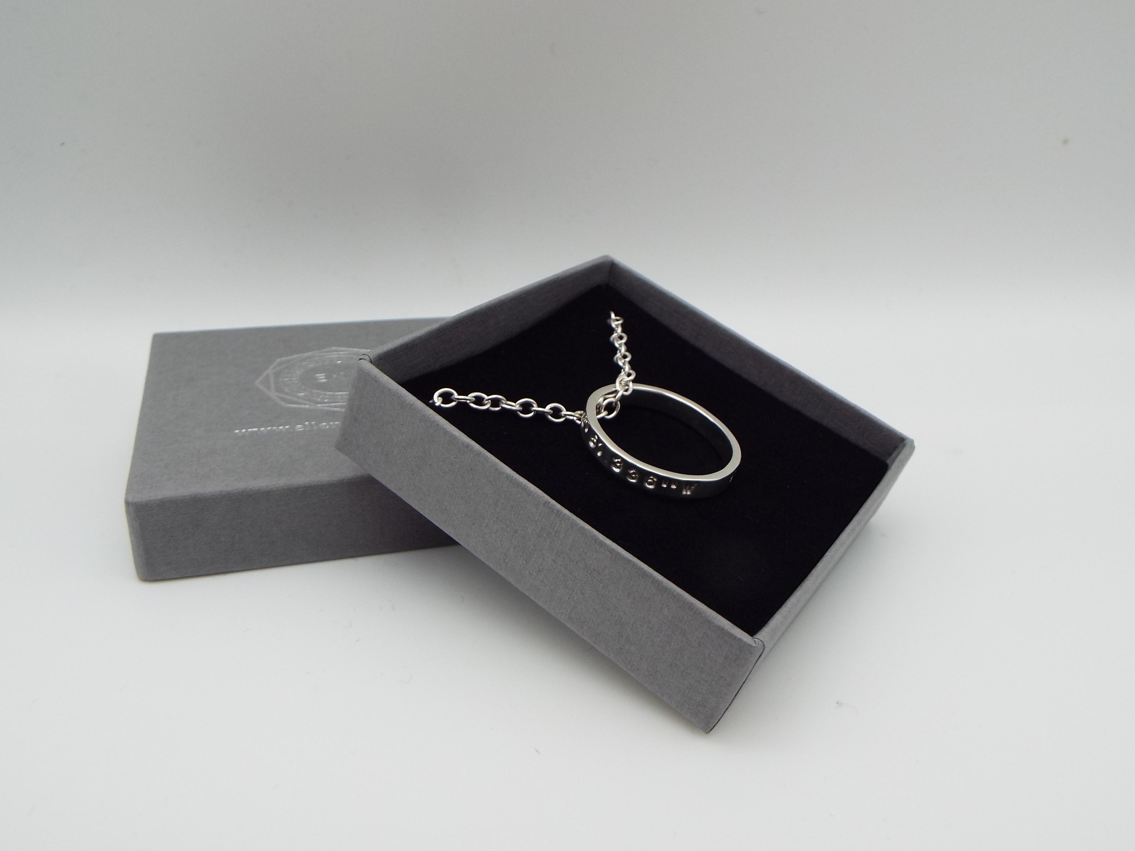 mens pendant necklace in a gift box