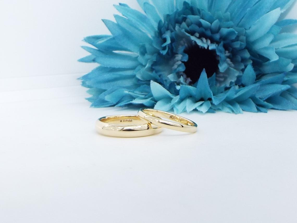 handmade his and hers wedding bands