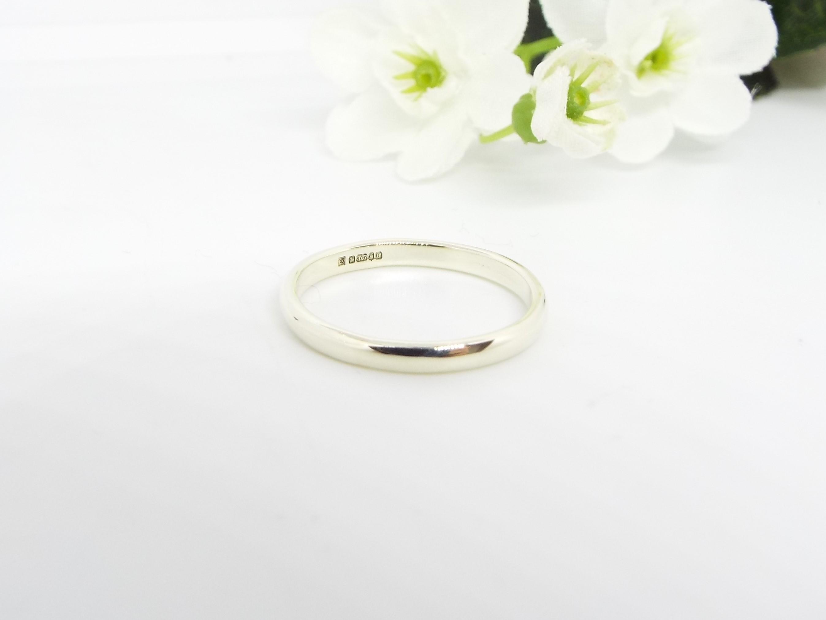 handmade white gold wedding ring