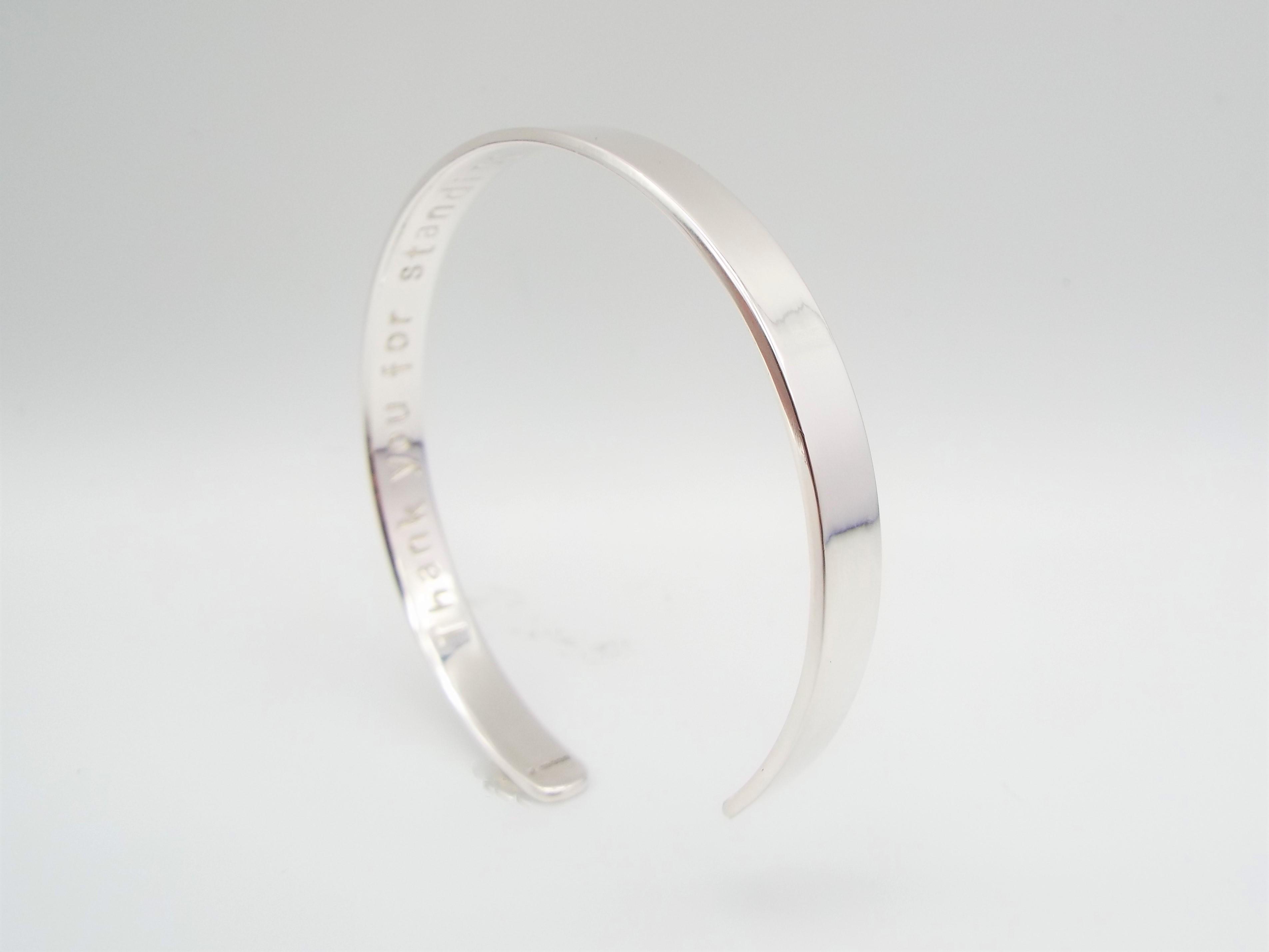 personalised Sterling silver cuff bracelet