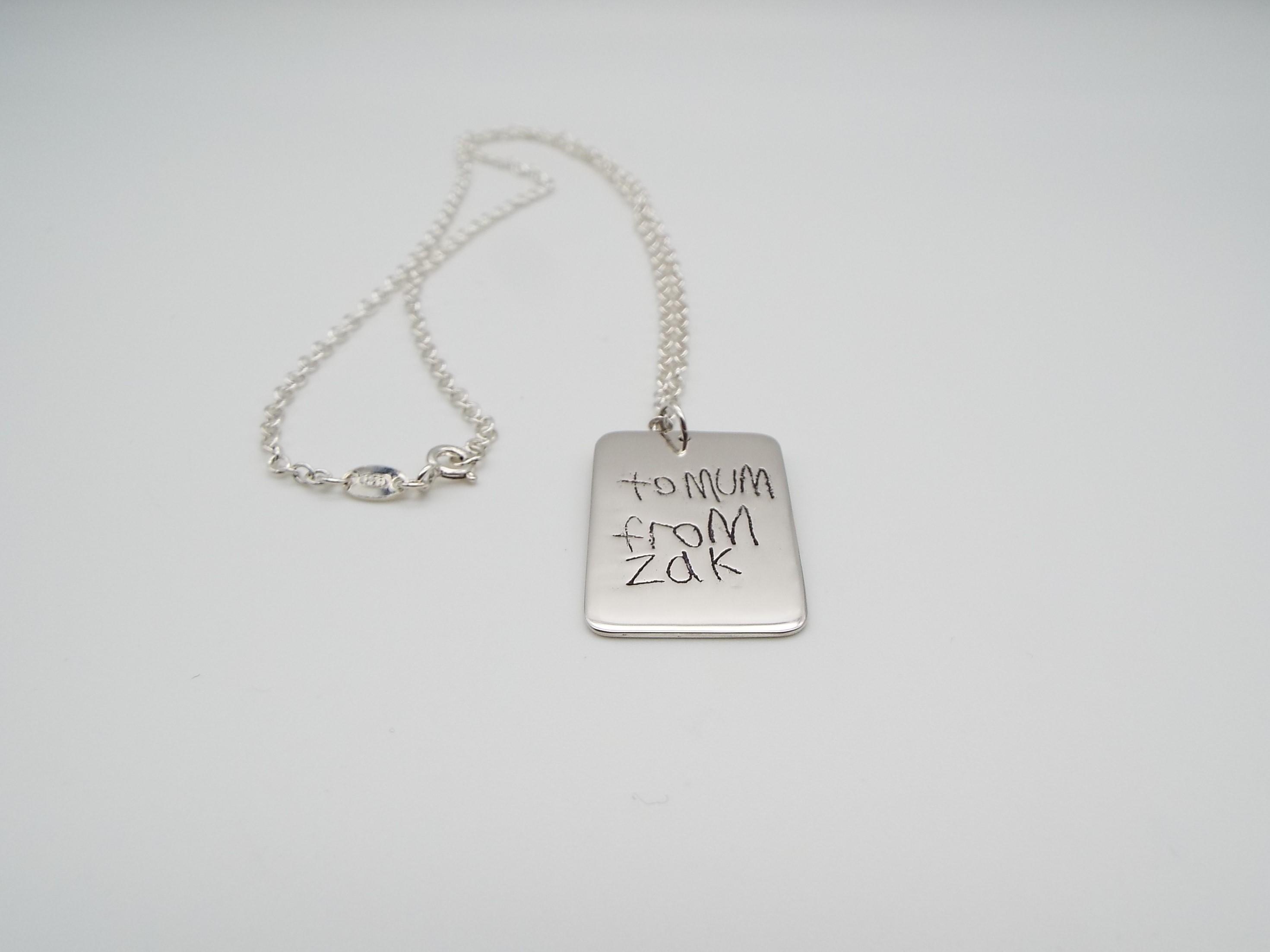 personalised dog tag necklace