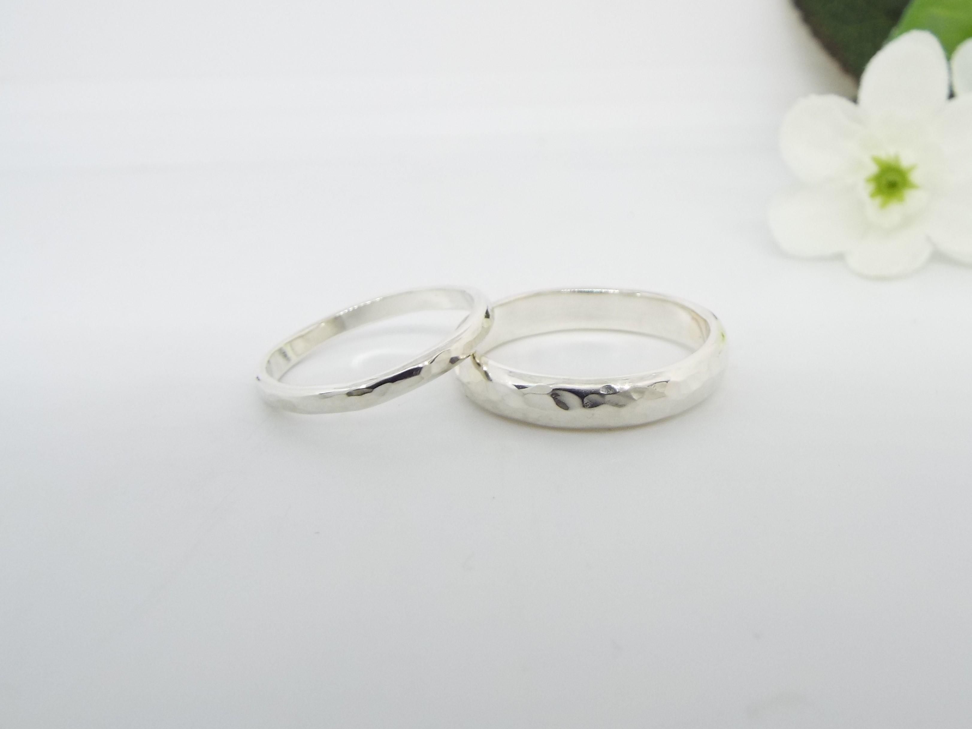 pair of silver promise rings