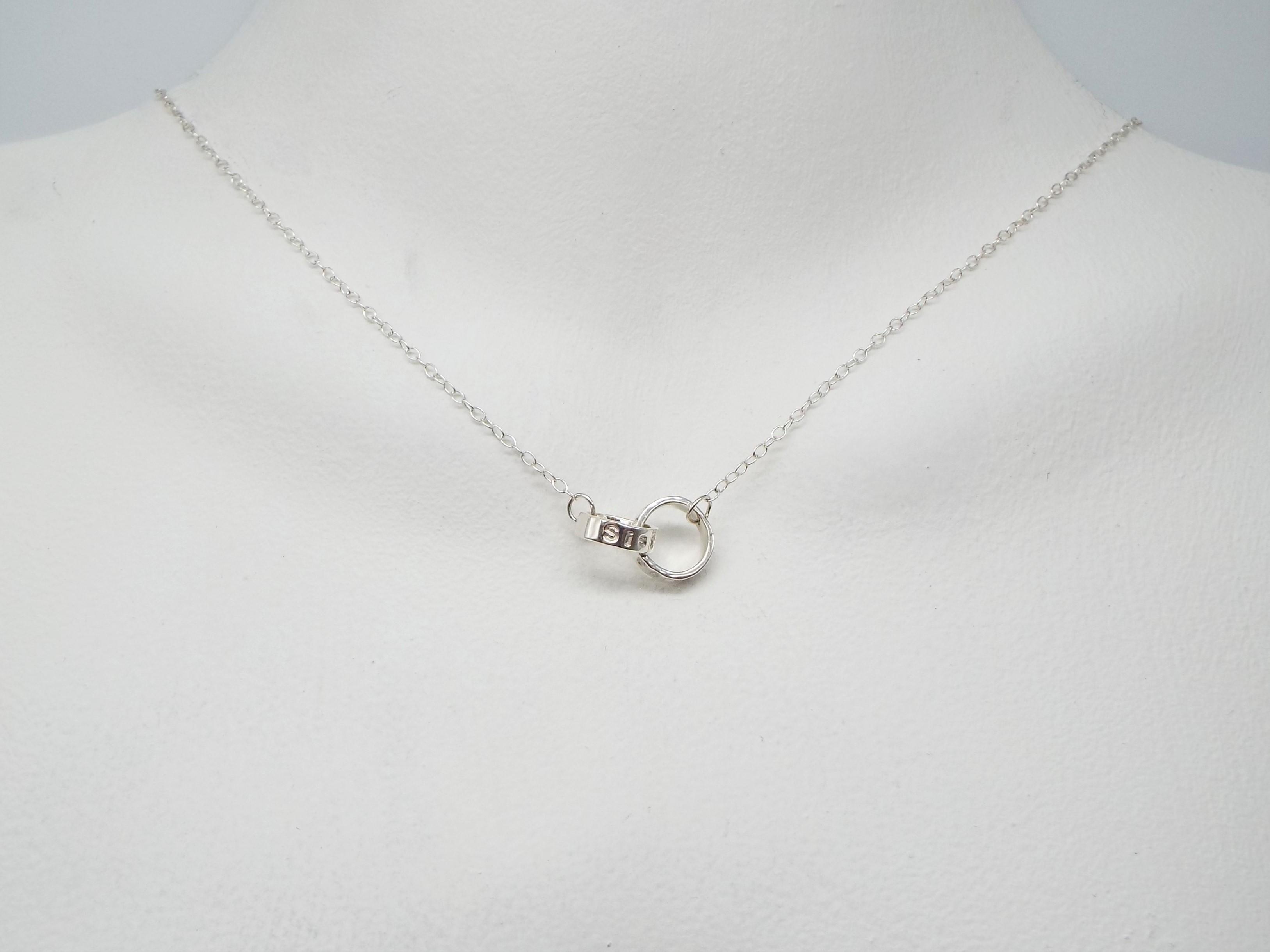 sterling silver personalisde charm necklace