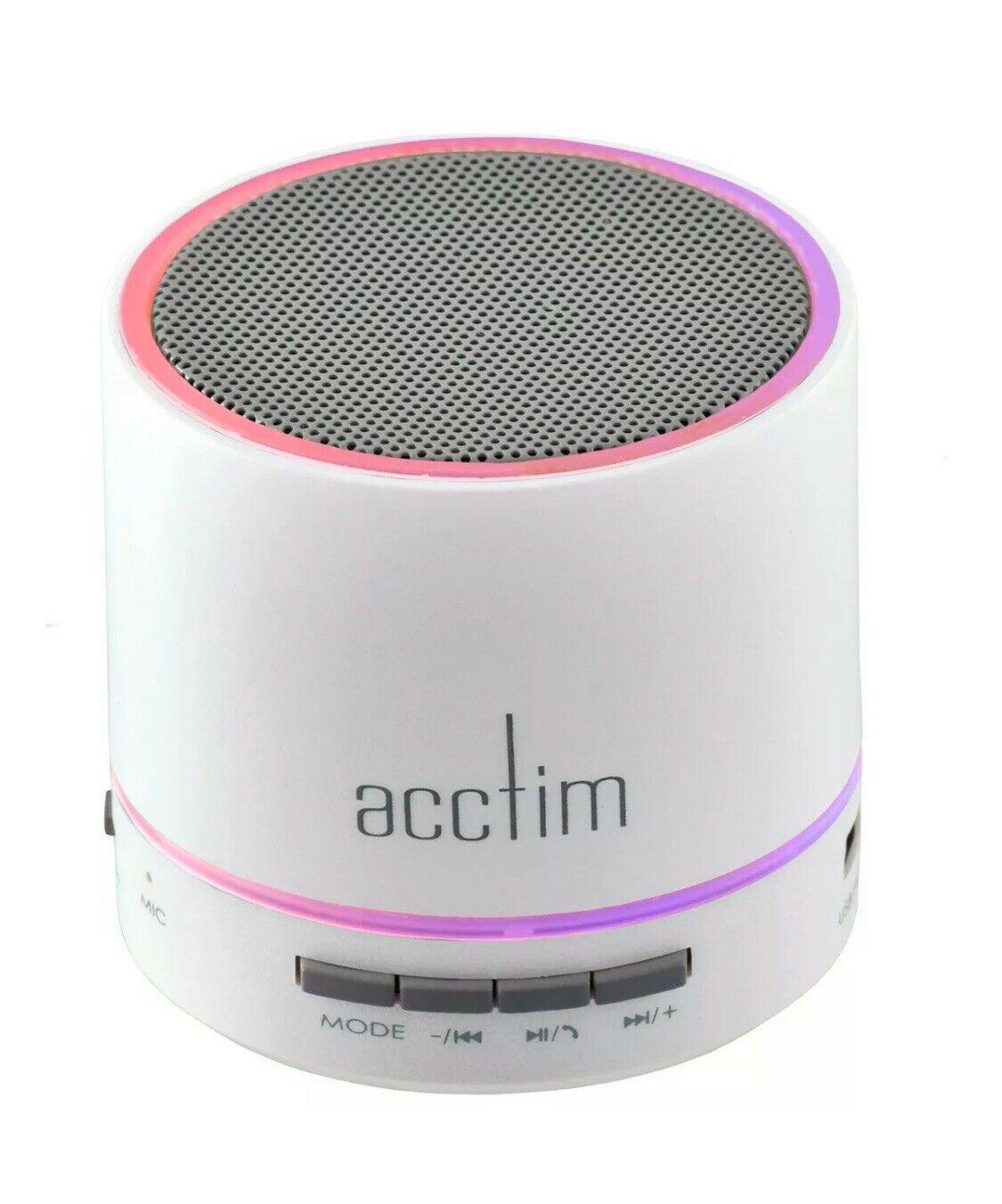 Acctim Tempo Wireless Bluetooth Speaker with Microphone for Hands Free Calling 