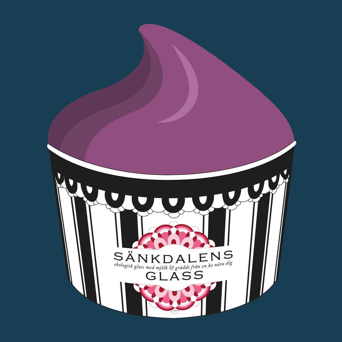 Heidelbeer-Eis Sänkdalens glass