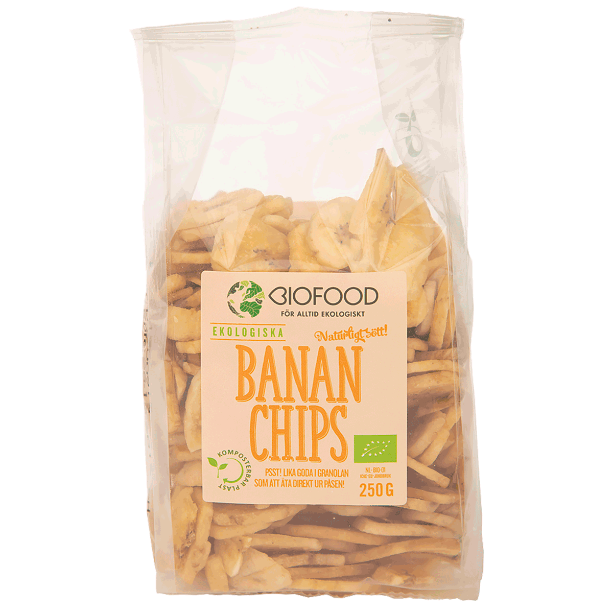 Bananchips från Biofood