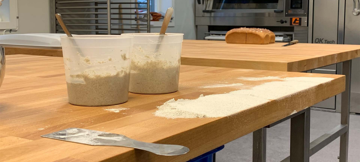 Flour sample back table