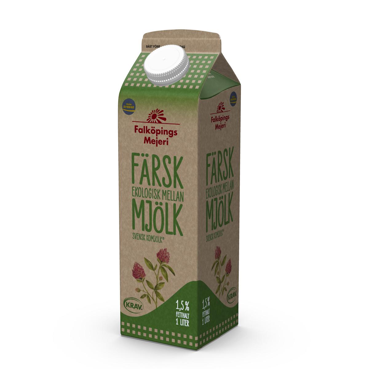 Falköpings Mejeri's Mellanmjölk, 1,5 %'