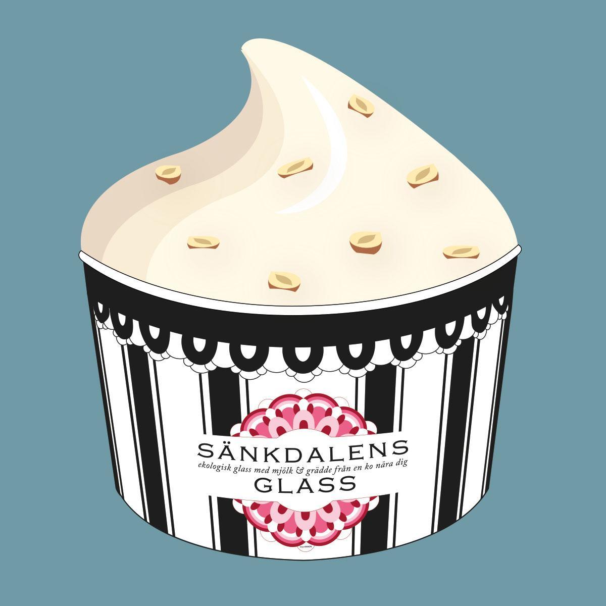 Hazelnut ice cream Sänkdalens glass