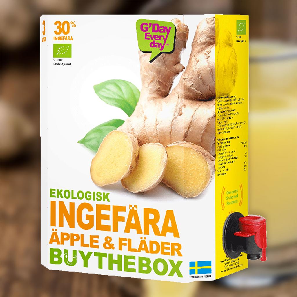 Get your day off to a good start with ginger juice Buy the box's image '