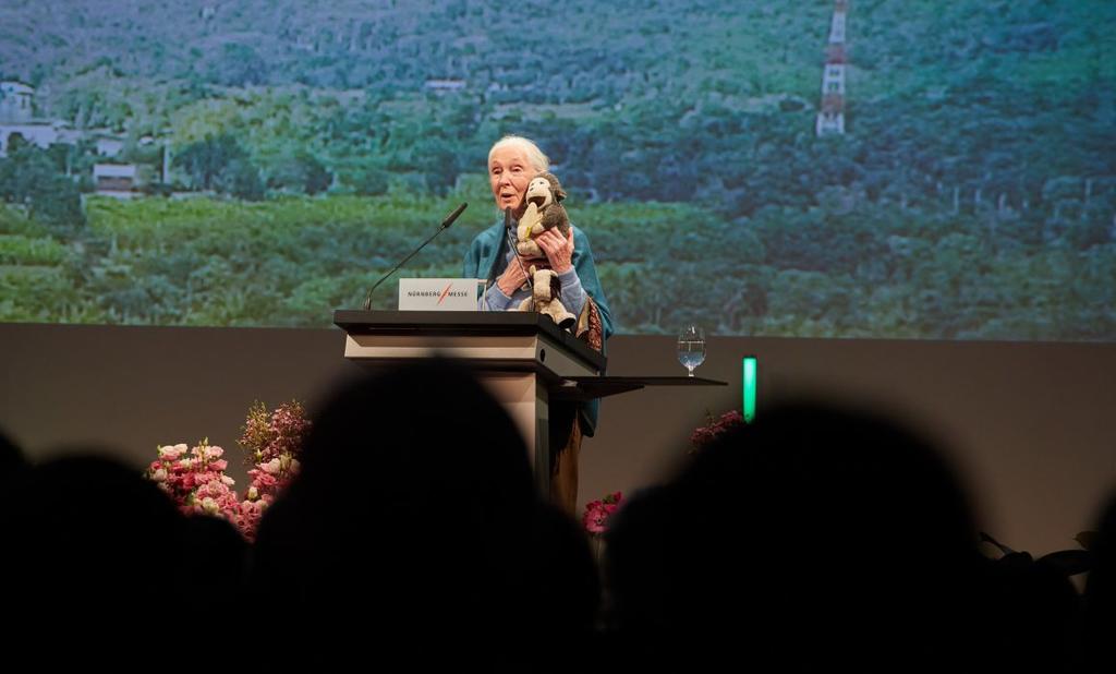 Dr. Jane Goodall organically highlights Biofach's image '