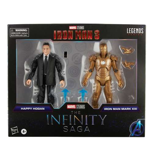 Marvel Legends Infinity Saga Action Figure - Happy Hogan &amp; Iron Man Mark XXI