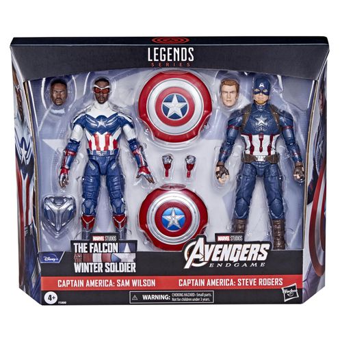MARVEL LEGENDS Avengers Action Figure Captain America Twin Pack - Sam Wilson &amp; Steve Rogers