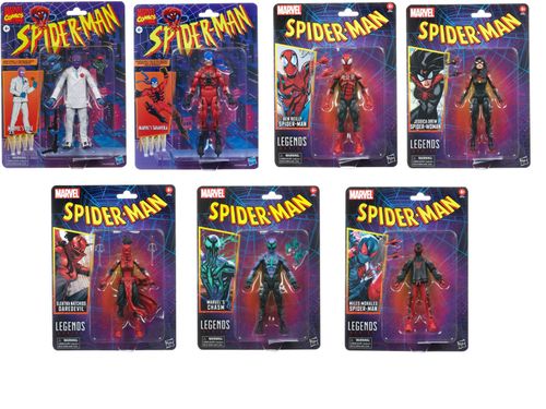 Marvel Legends 6 Inch Spider-Man Retro Action Figure Wave 3 - Set of 7