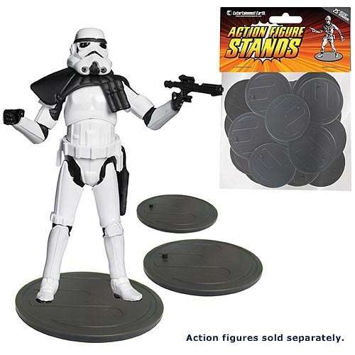 Vintage star wars action figure stands deals