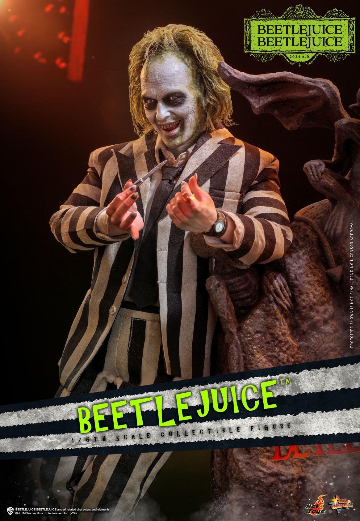Figura Azione Beetlejuice Con Voce, Altezza 46 Cm, Scala 1:4, Collezionismo