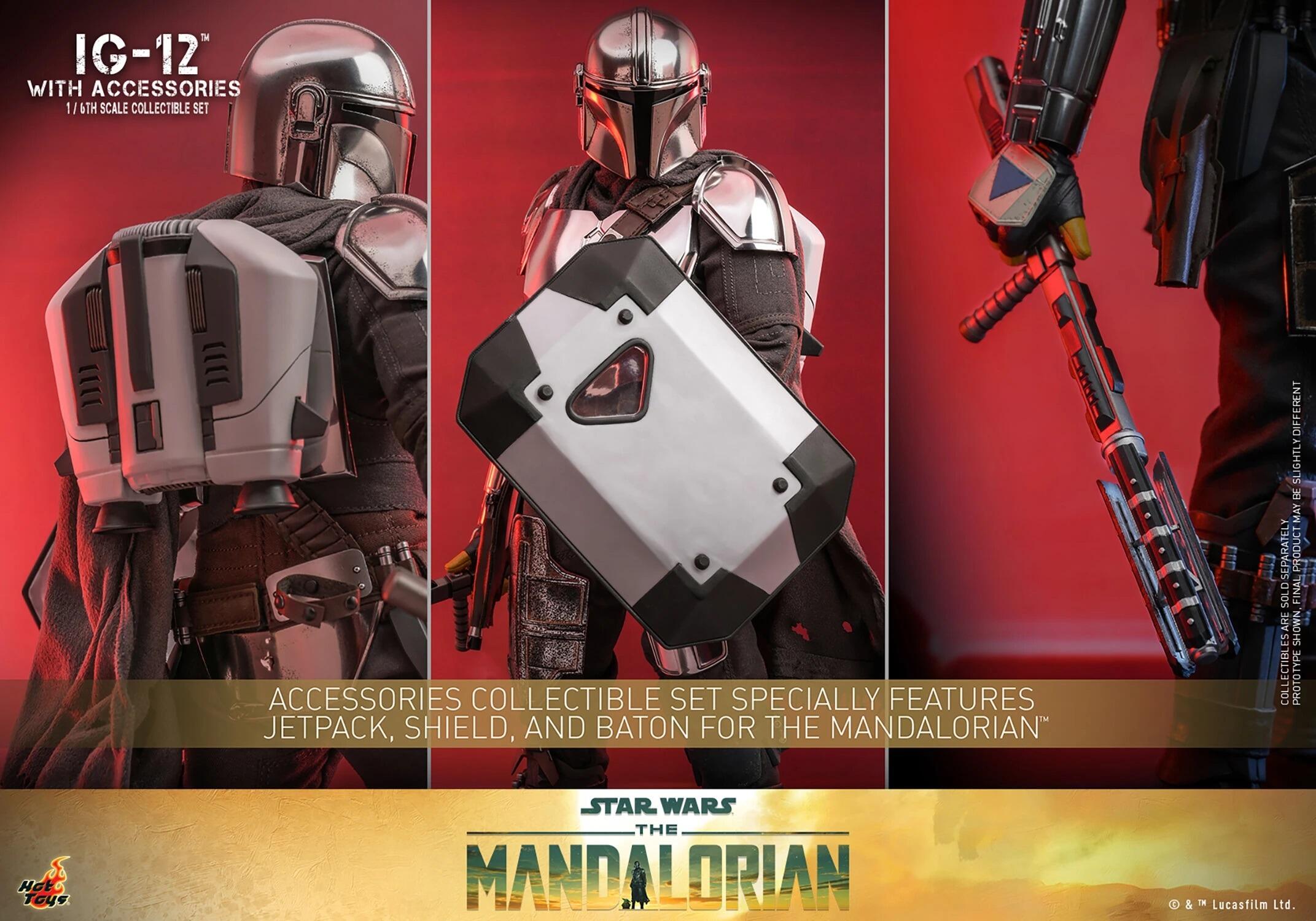 IG 12 With Accessories The Mandalorian Star Wars Hot Toys Collectibles 1 6 Scale Action Figure