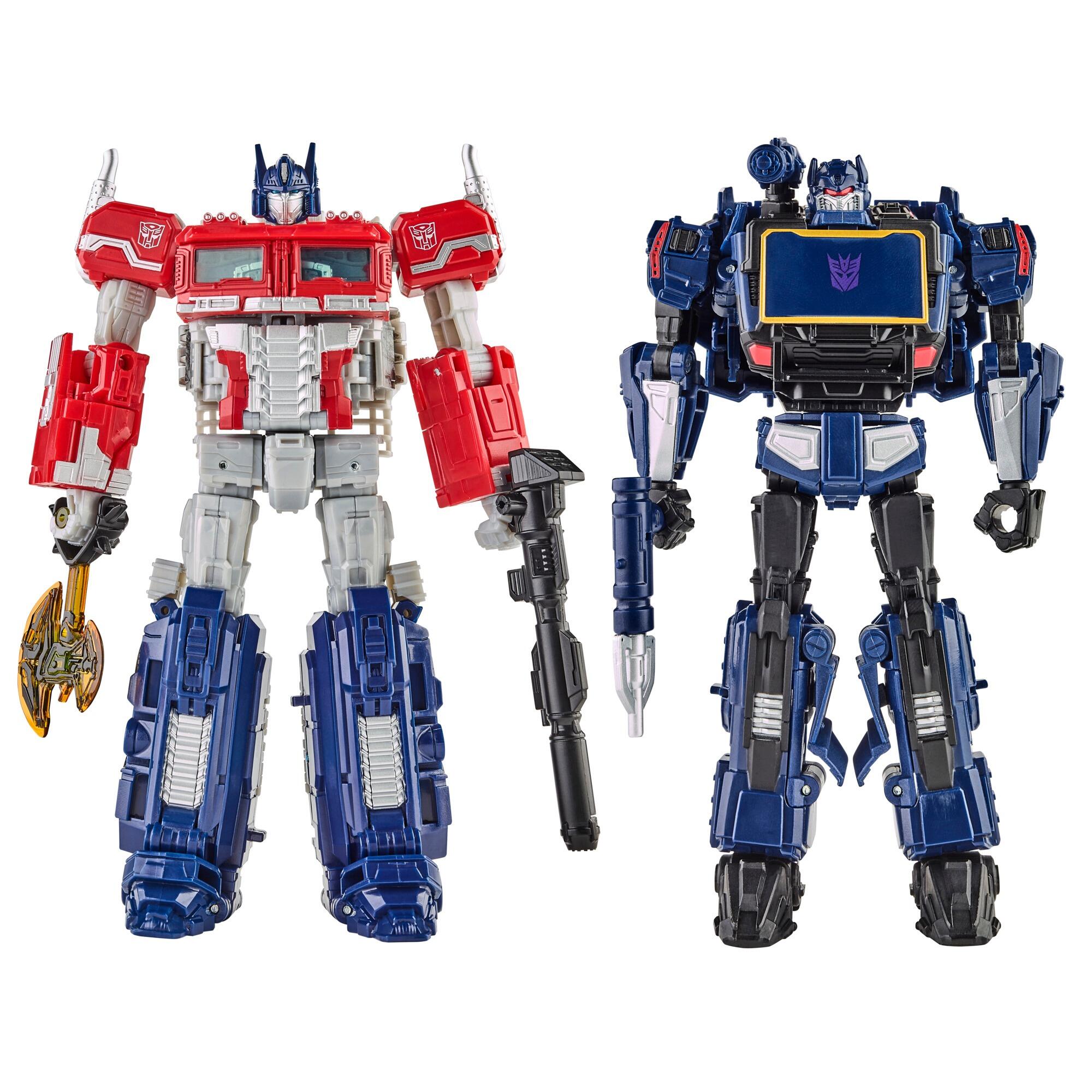 Transformers Reactive Action Figure 2Pack Soundwave and Optimus Prime