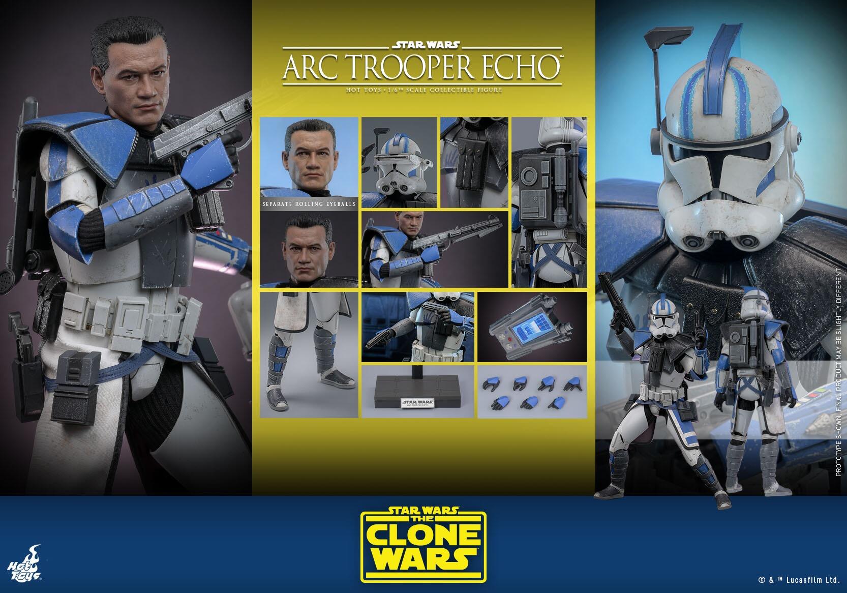 Star Wars: The Clone Wars - Echo Animated 1:7 Scale Mini Bust Gentle Giant 85042