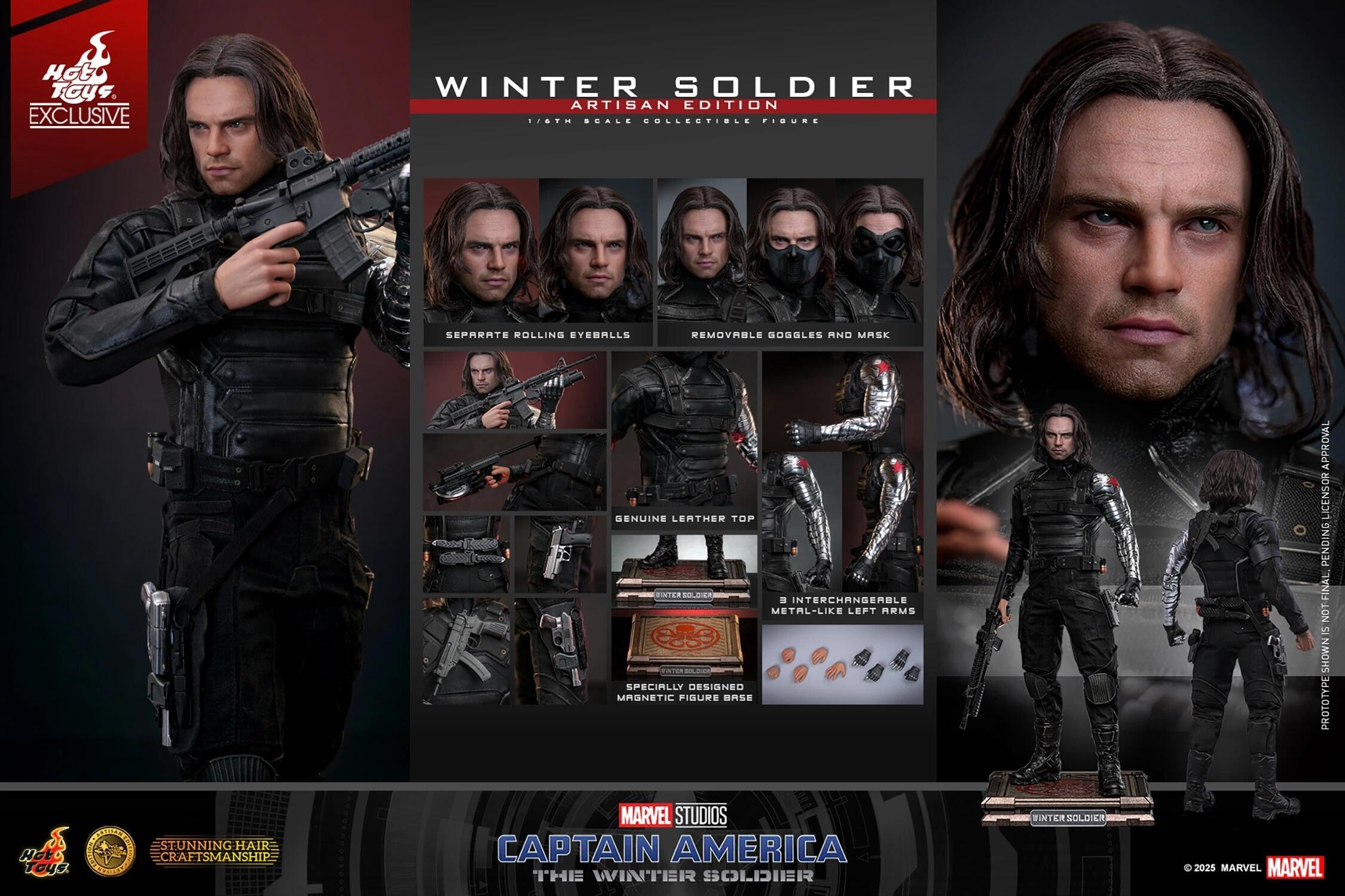 ホットトイズ WINTER SOLDIER 美品 ムービー・マスターピース アルチザン】『キャプテン・アメリカ