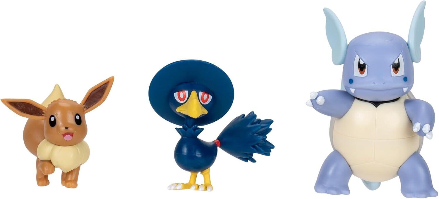 Pokémon Battle Figure Pack W21 Eevee, Murkrow Wartortle