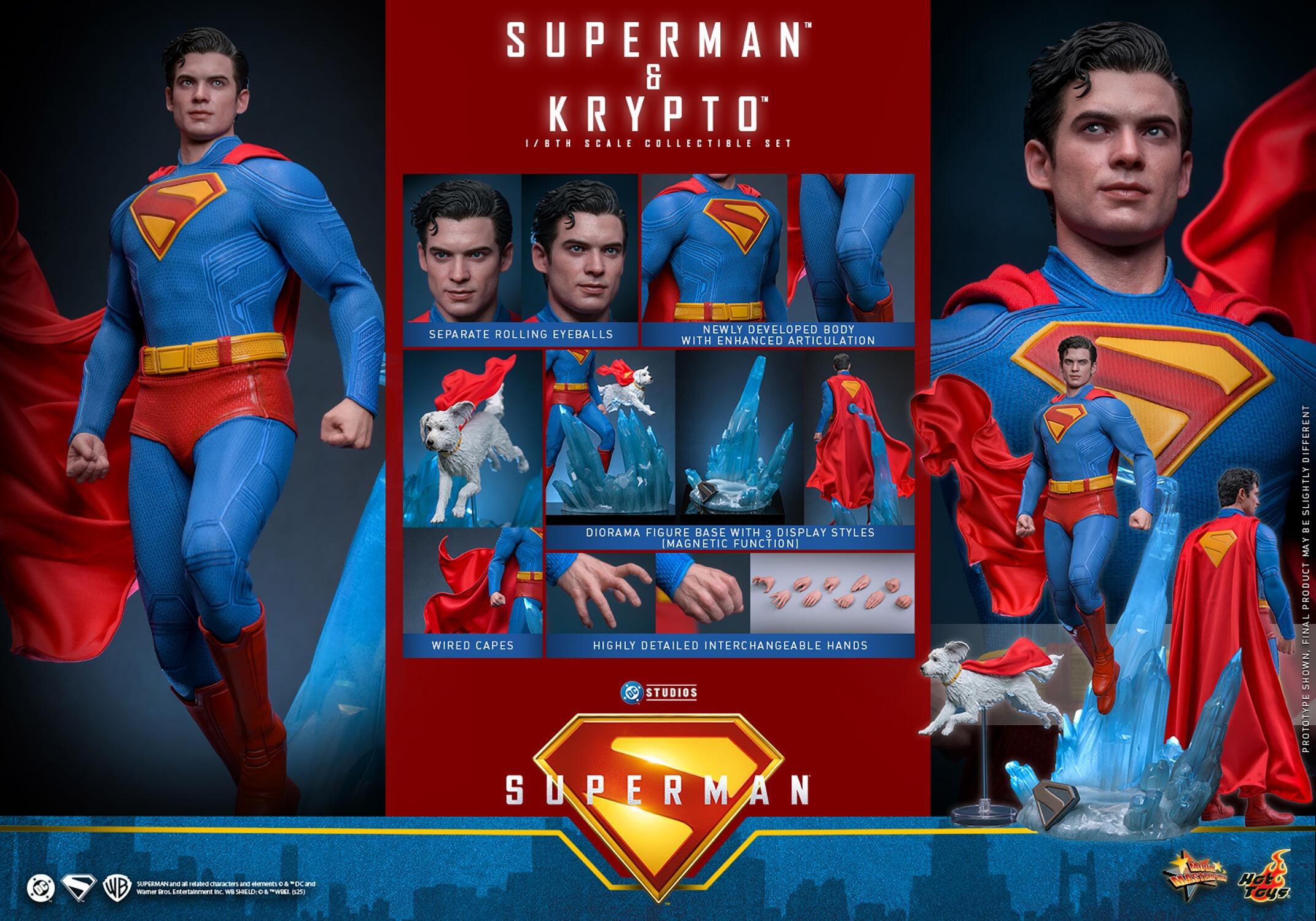 Superman & Krypto - Superman DC Hot Toys Collectibles 1/6 Scale Action  Figure