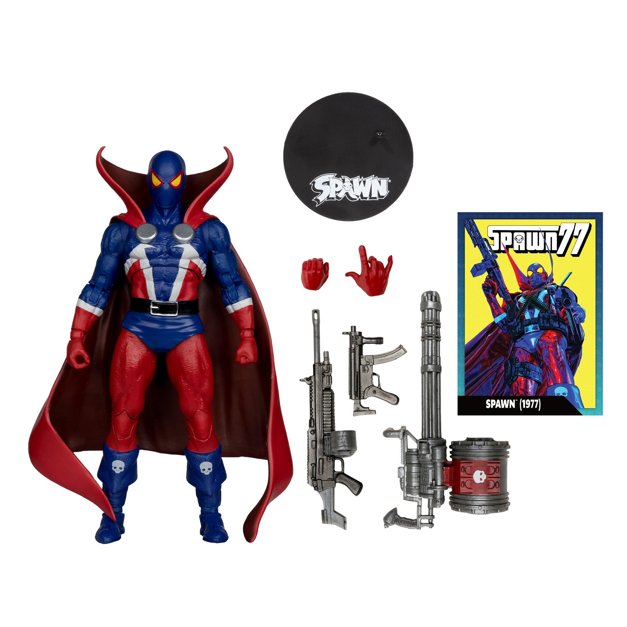アメコミ spawn Spawn 7 Inch Action Figure w/ Comic - Spawn 1977 (Red Platinum)