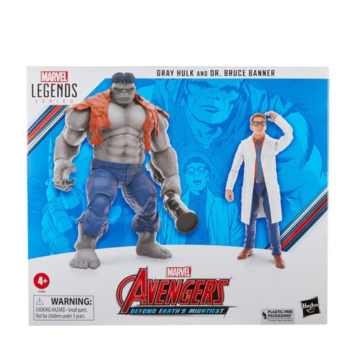 Marvel Legends Series 6-Inch-Scale Action Figure 2-Pack - Gray Hulk and Dr. Bruce Banner