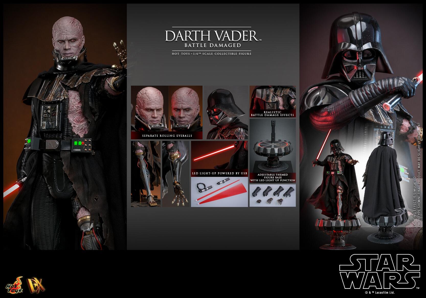 *PRE-ORDER Battle Damaged Darth Vader - Star Wars Hot Toys Collectibles ...