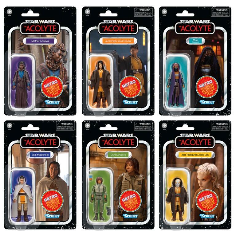 Star Wars Retro Action Figure The Acolyte - Boxed Set of 6