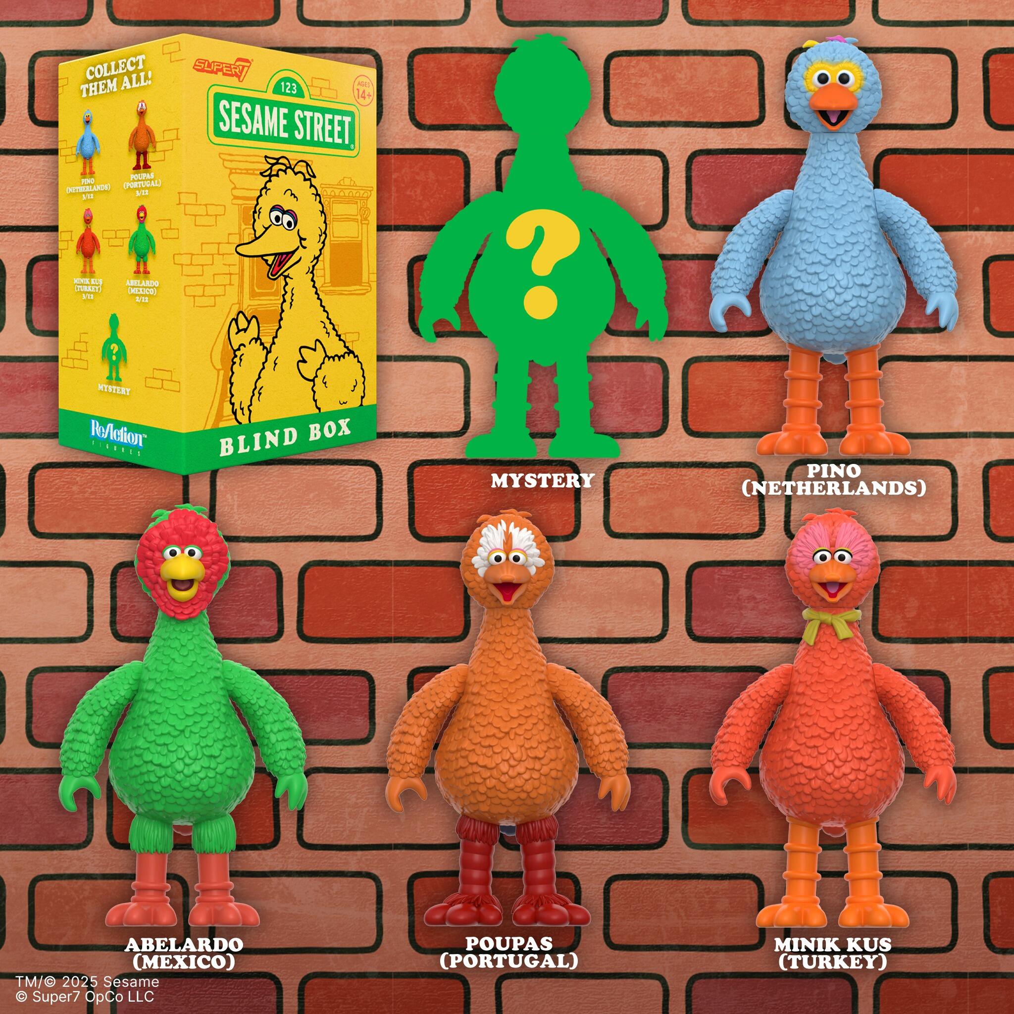 Sesame Street ReAction Action Figure Wave 5 Blind Box - Big Birds
