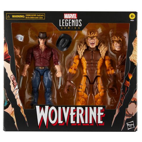 Marvel Legends Wolverine 50th Anniversary Action Figure Twin Pack - Logan &amp; Sabretooth