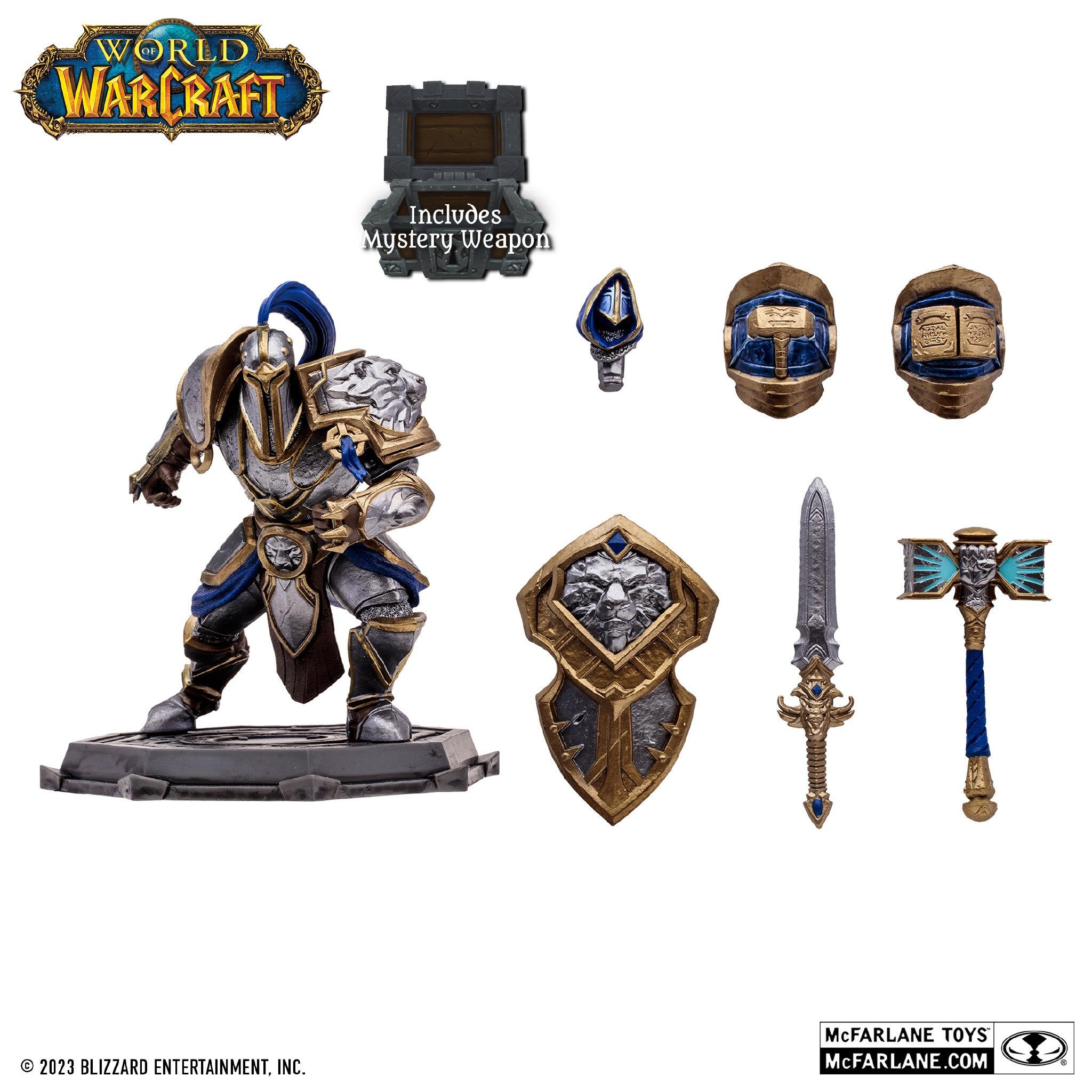 World of Warcraft 6 Inch Posed Figure Wave 1 - Human Warrior/ Paladin ...