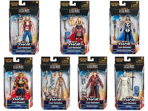 Marvel Legends Thor Love and Thunder 6 Inch Action Figure Wave 1  - Set of 7 (Korg BAF)