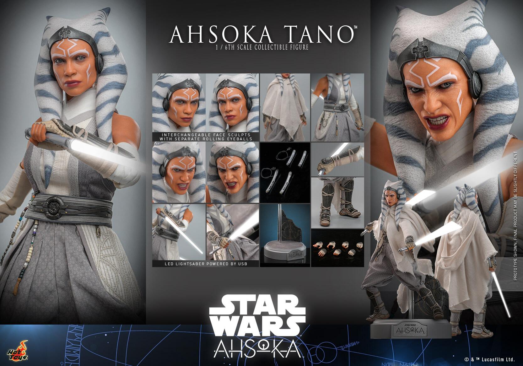 PRE-ORDER Ahsoka Tano (White) - Star Wars Hot Toys Collectibles 16 Scale  Action Figure