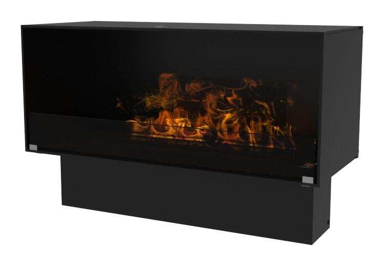 Decoflame Montreal 1000 open-front Hybrid Mist water vapour fire, product render