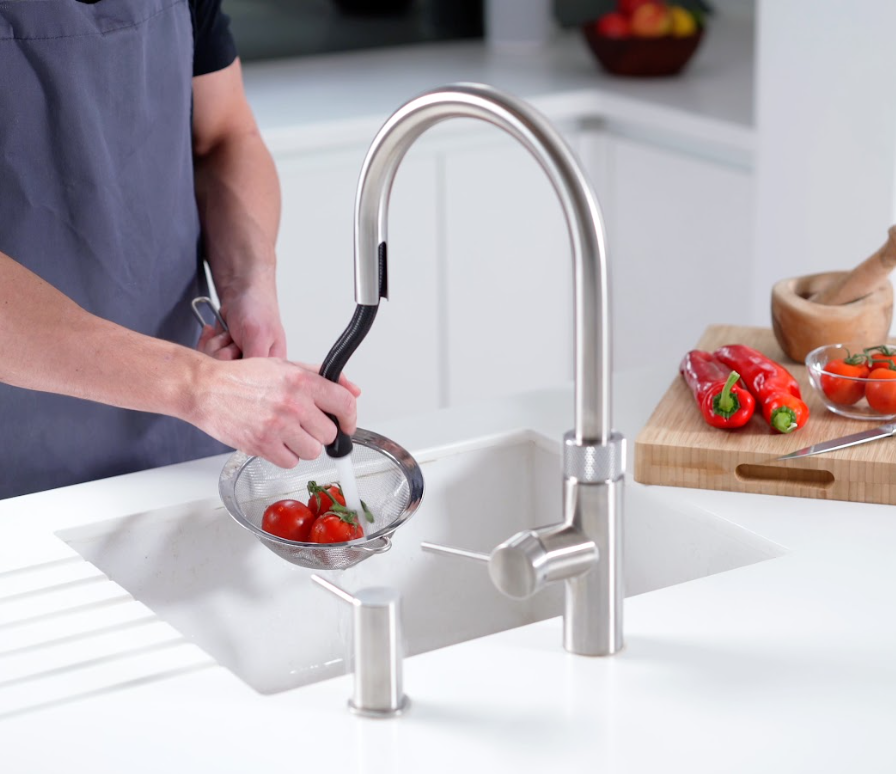 Quooker flex pull out hose stainless steel washing vegetables