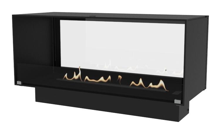 Decoflame Montreal Clear 1000 see-through bio-ethanol fire with Denver F6 burner, product render